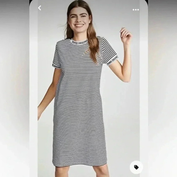 OPENING CEREMONY STRIPE TEE DRESS IN WHITE MULTI - Picture 7 of 7